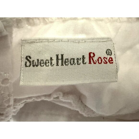 Sweet Heart Rose Infant Girls 24 Mo White Eyelet Halter Neck Dress Ribbon Flower - Picture 8 of 8